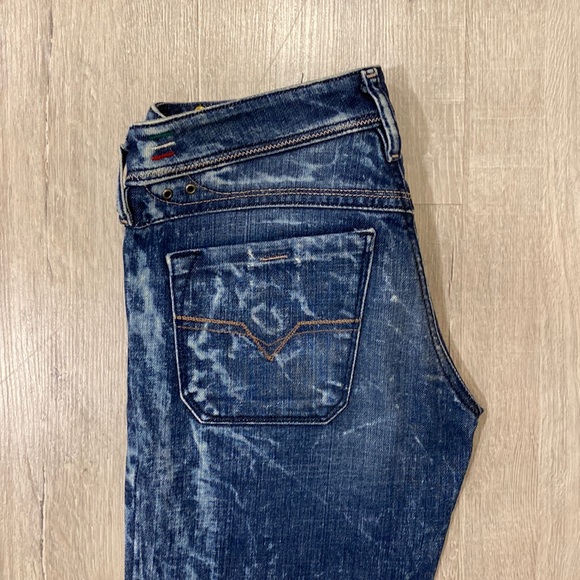 LOWKY Diesel denim pants, washed patterns & cuts, waist size 27 and length 32 - Picture 2 of 7